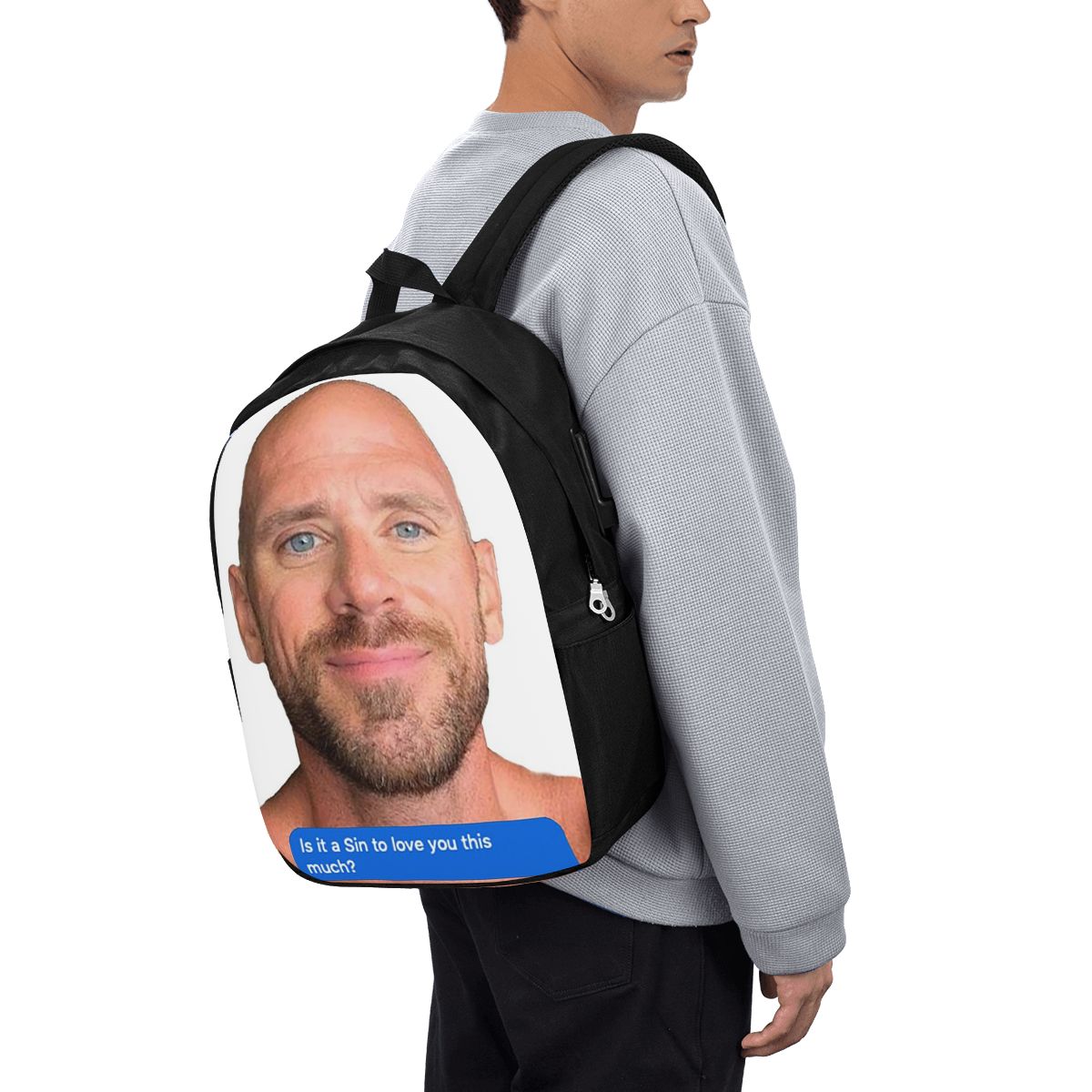 Plecak Johnny Sins z motywem f – Laptop Bag recenzja i cena